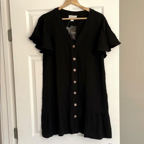 Little Black Linen Dress - New with Tags - Picture 1 of 7